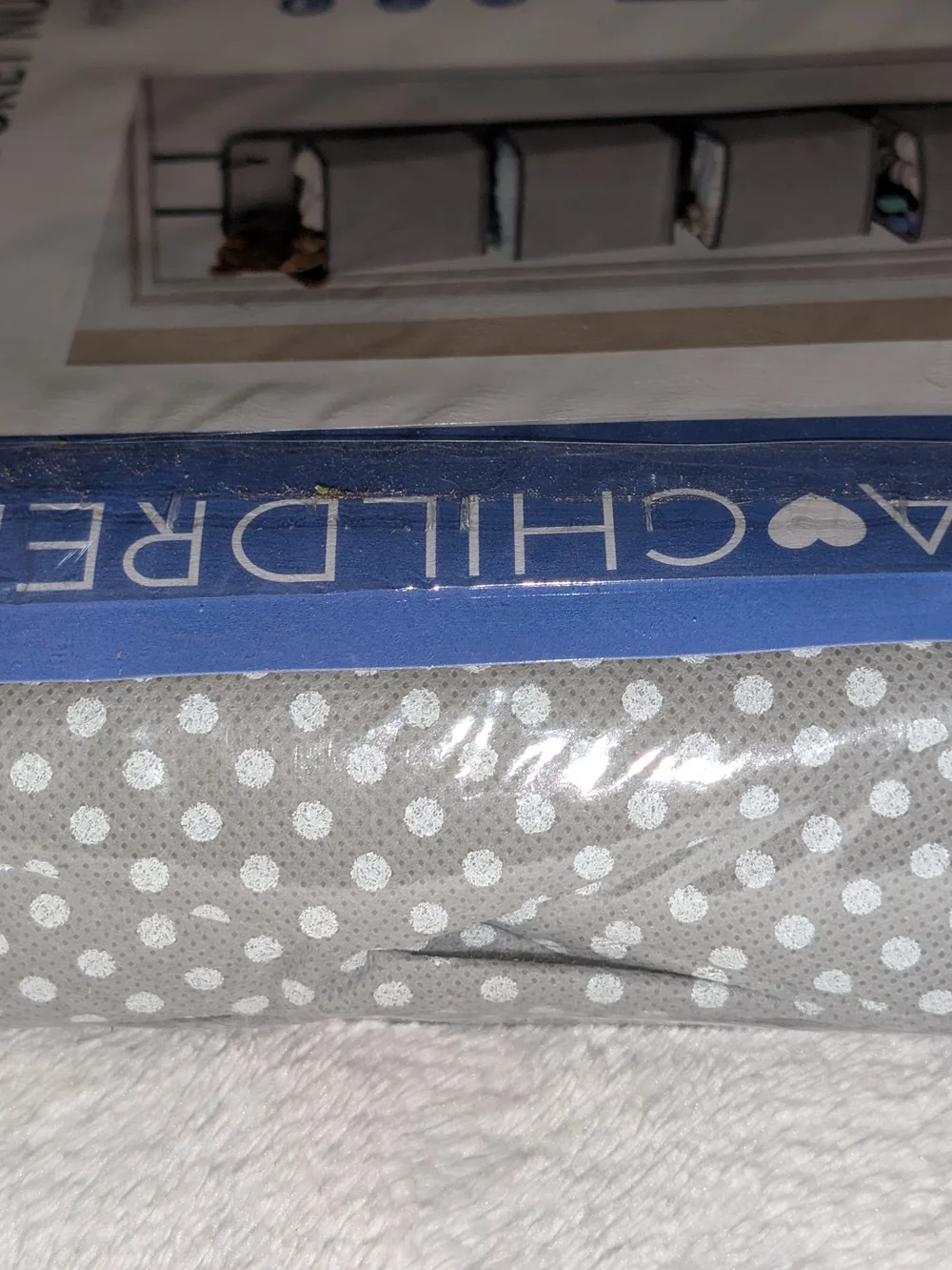 Delta Children 4 Pocket Nursery Organizer Dove Gray Over Door Baby Storage NEW
